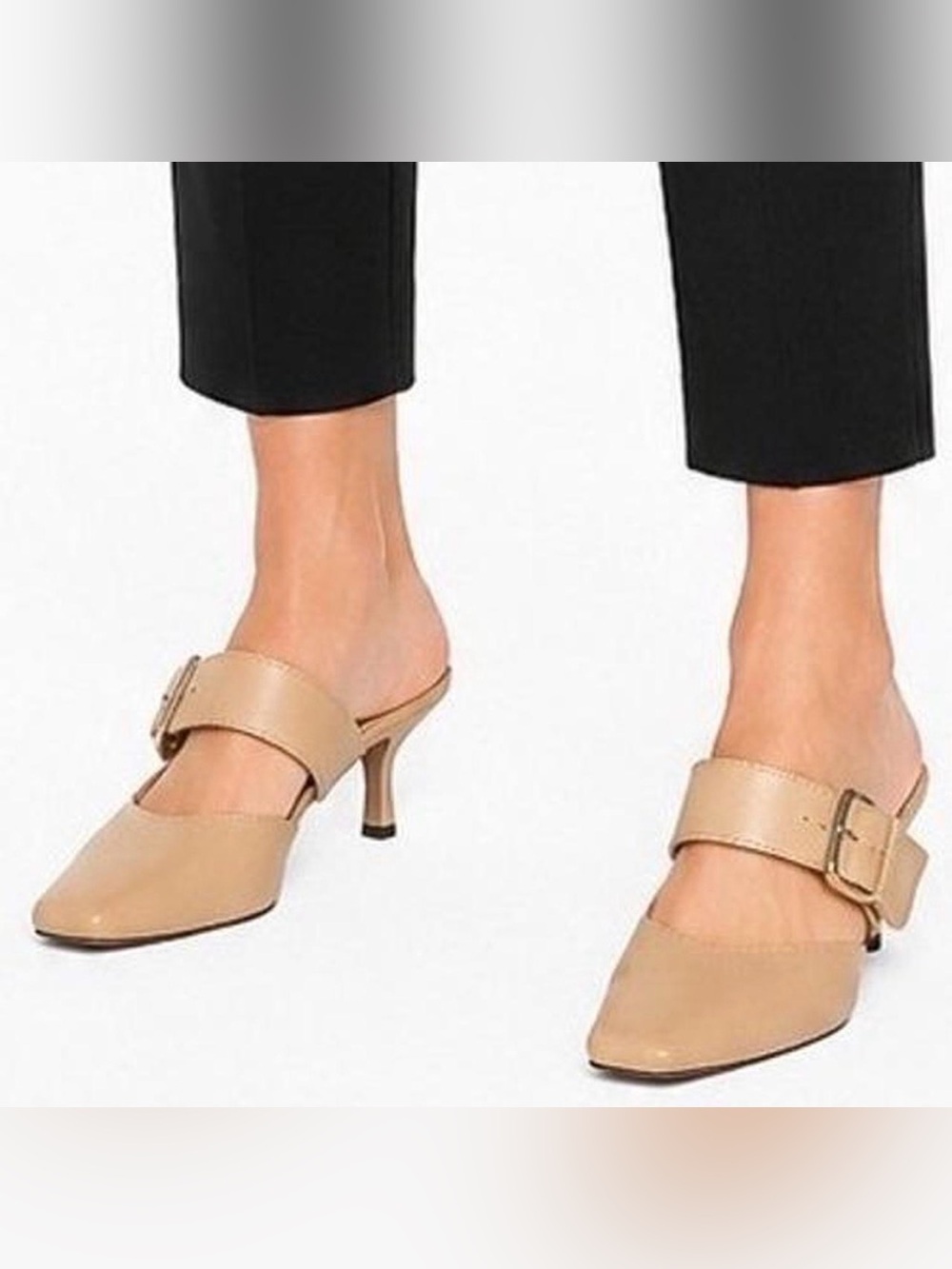 NWOB Linea Paolo Cynthia Mule In Nude Size 6